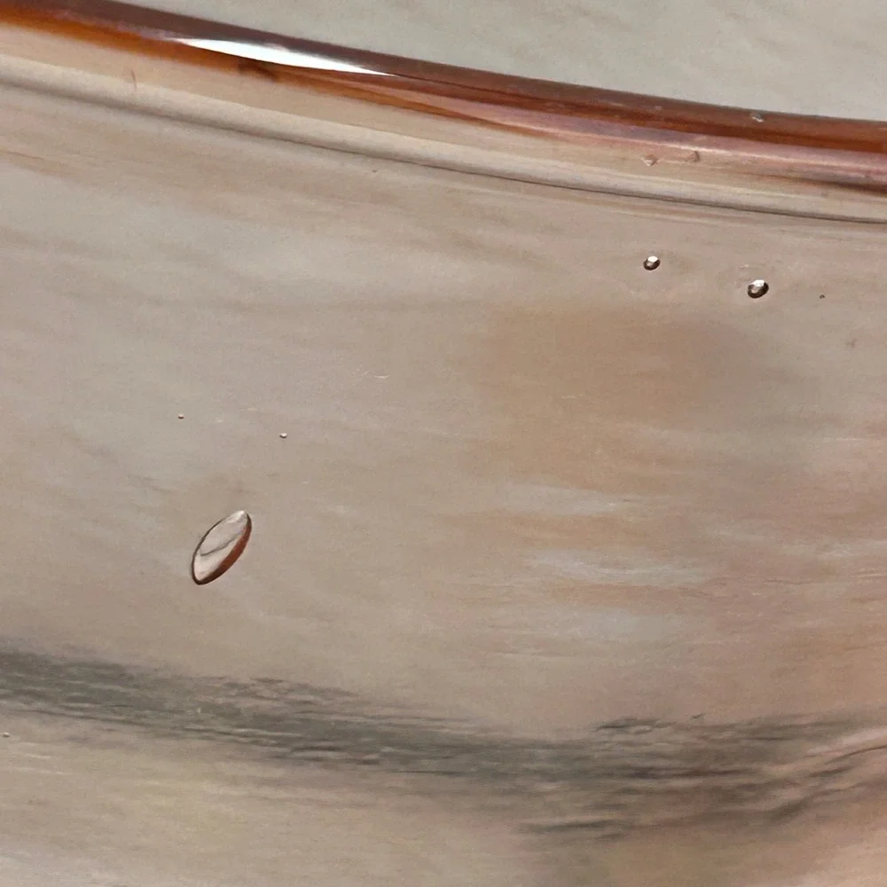 Vintage Pink Depression Glass Pitcher Ringed Base Hand Blown 7.5‎ Inch Blush